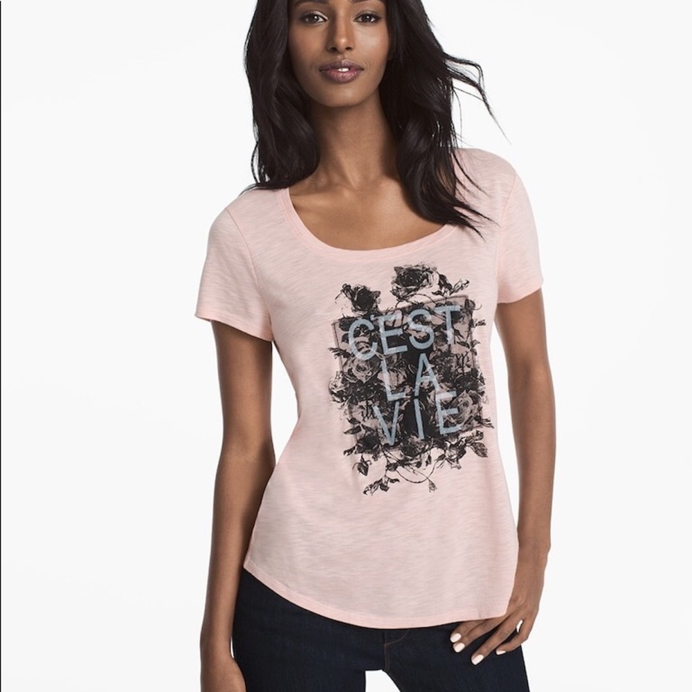 White House Black Market C’est La Vie T-Shirt